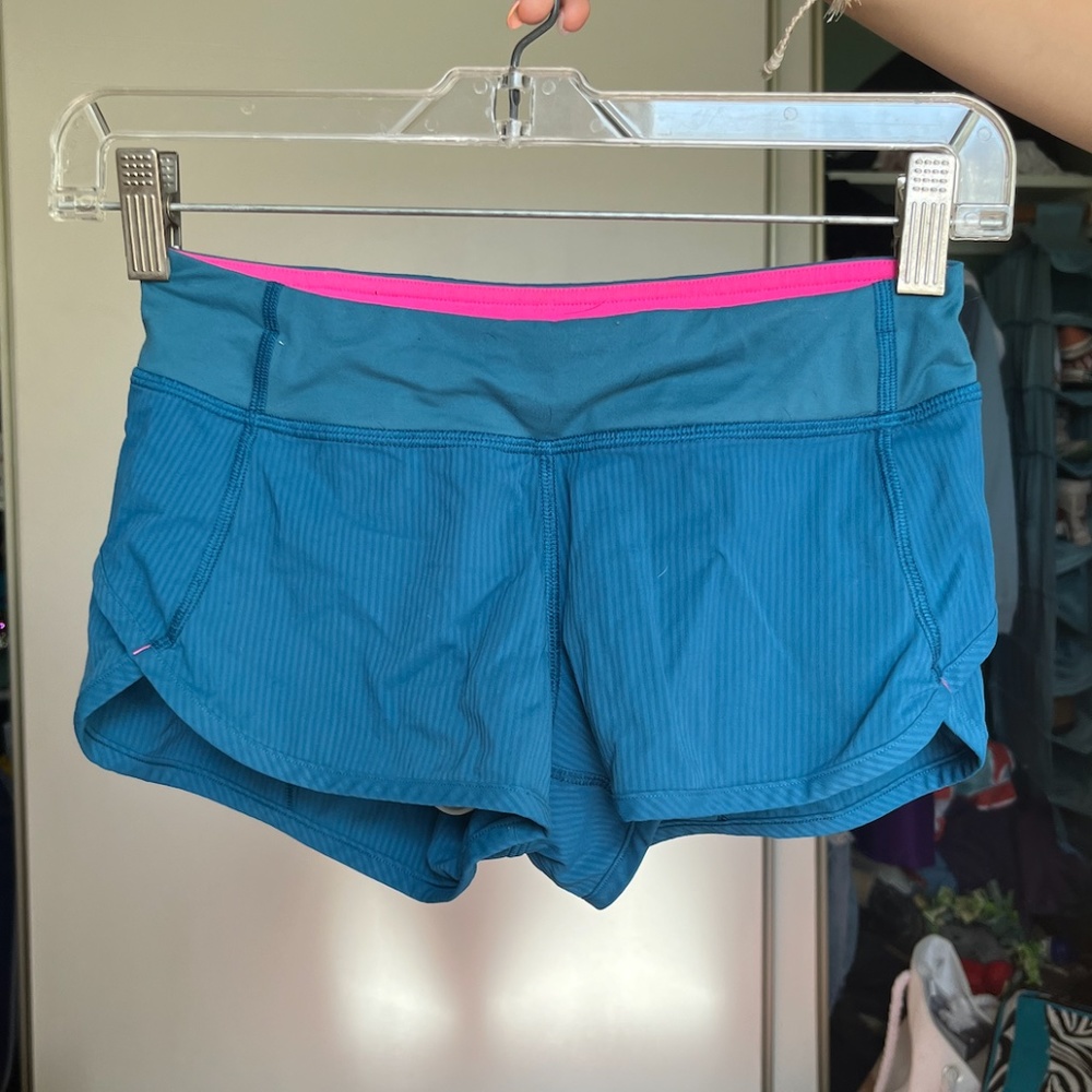 Ivivva/Lululemon Teal and Pink Speedy Shorts | Girls Size 8